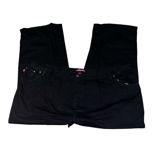 Woman Within NWOT Perfect Relaxed Cotton Jean Sz 40 Tall Black - Picture 2 of 8